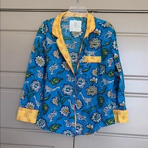 Printfresh Blue and Yellow Pajama Top